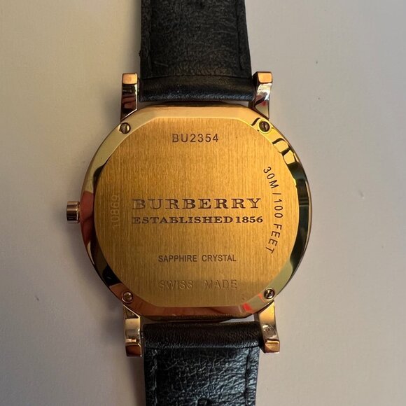 Burberry Rose Gold Watch Sapphire Crystal Swiss Made - Picture 4 of 6